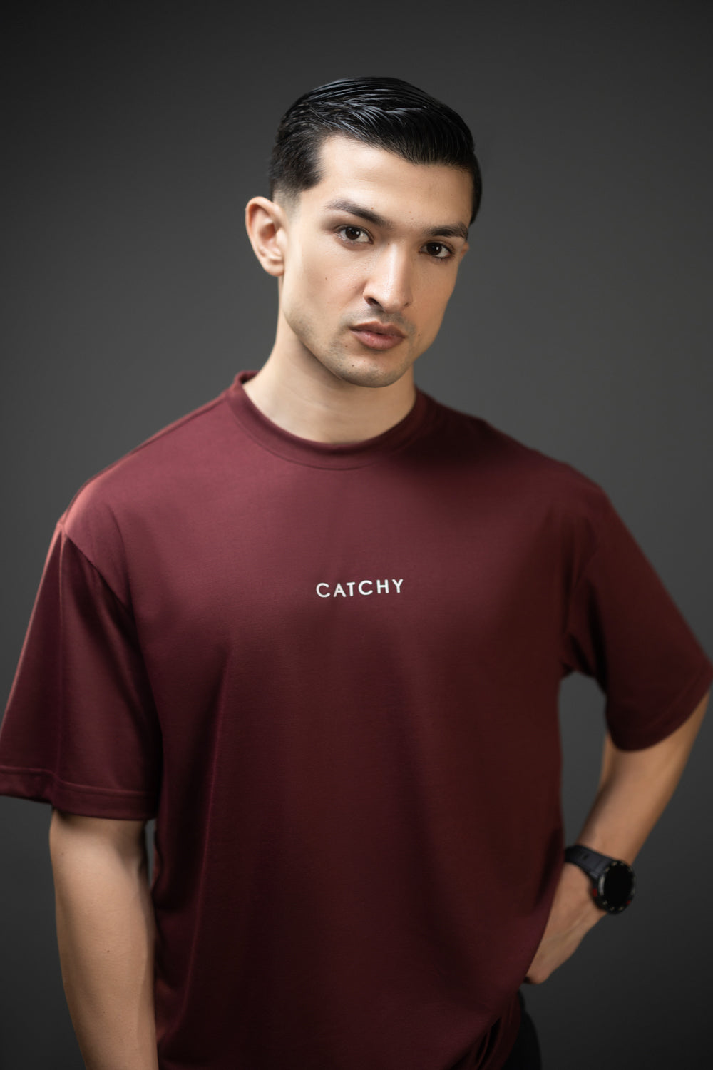 CLASSIC MAROON OVERSIZED T-SHIRT