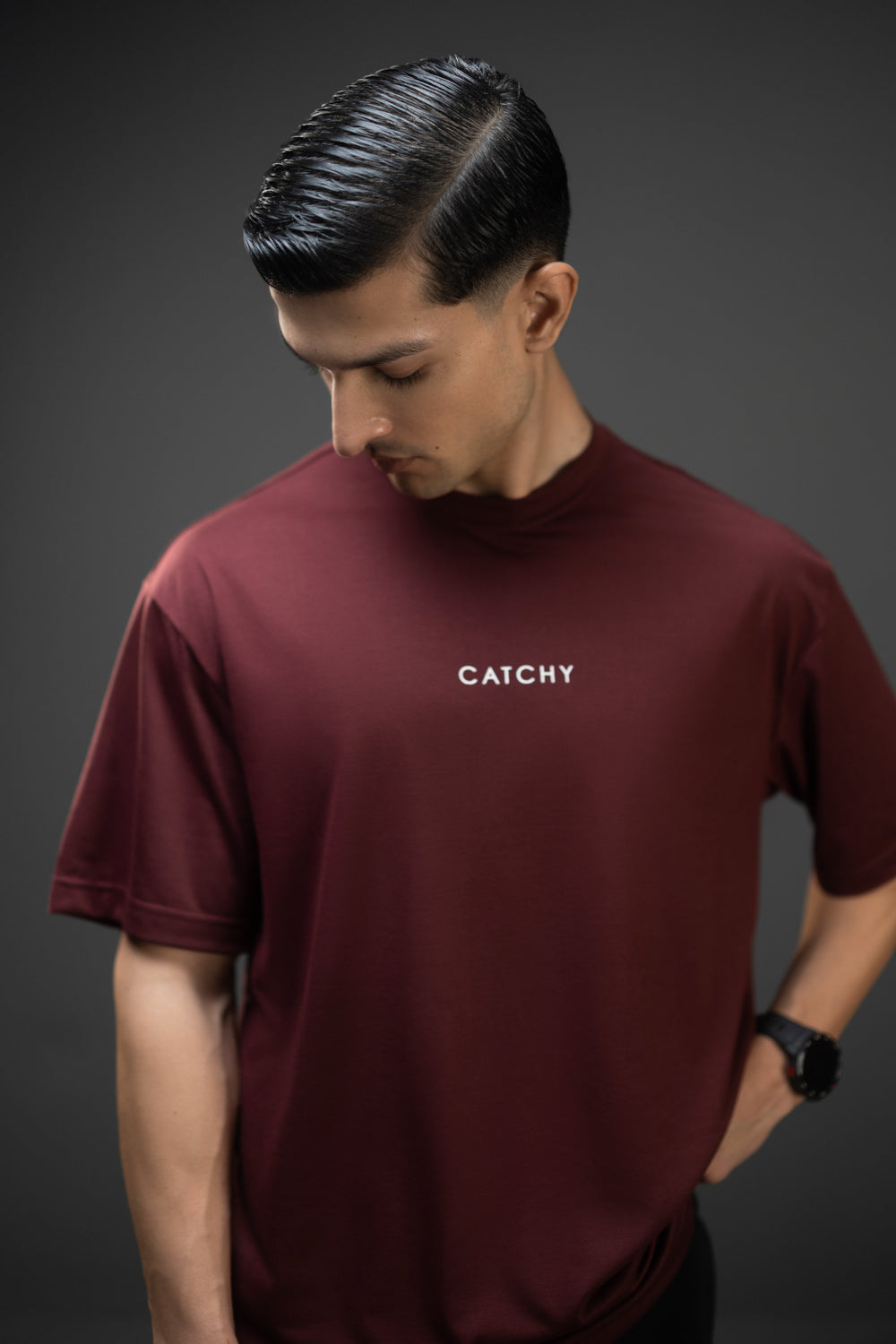 CLASSIC MAROON OVERSIZED T-SHIRT