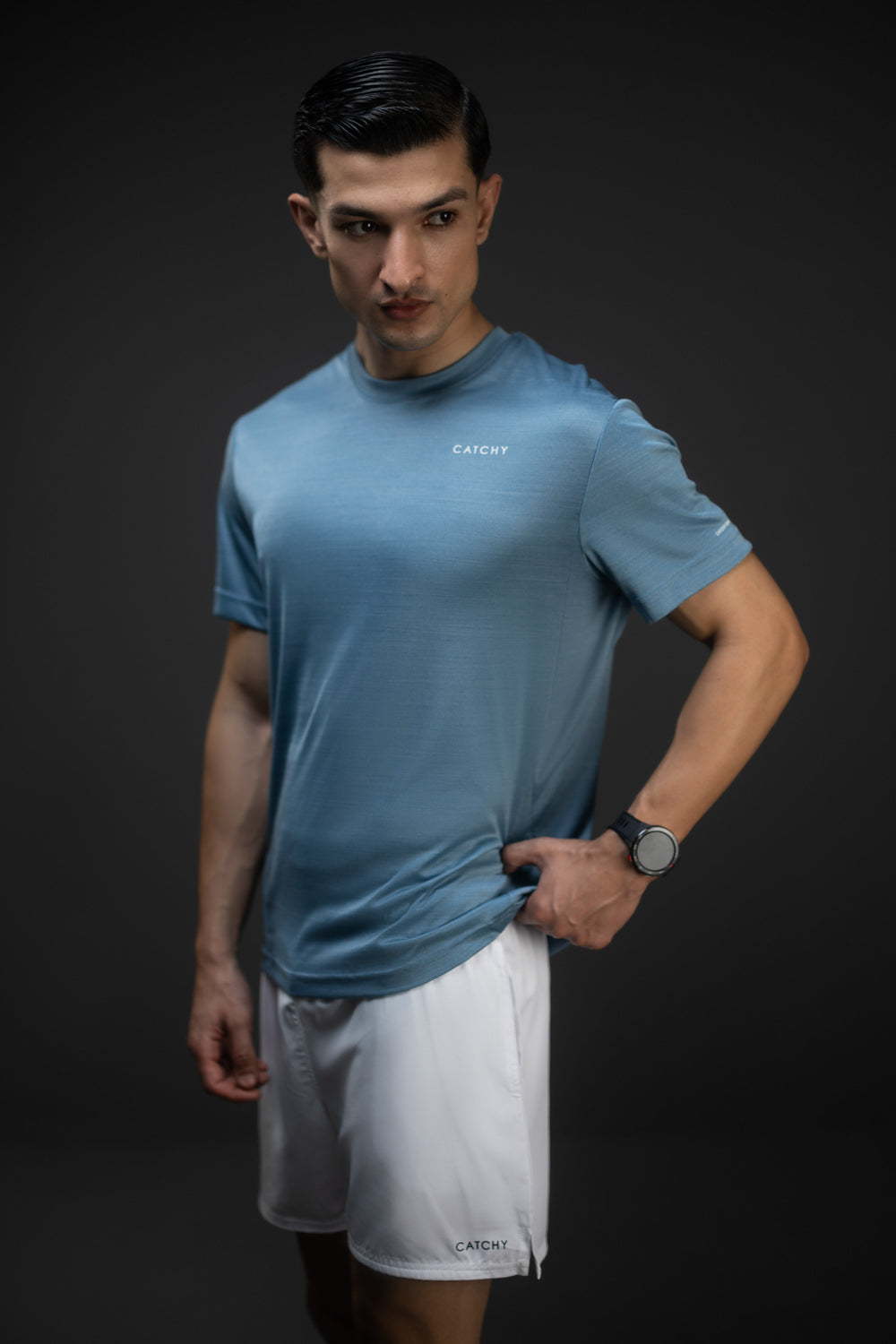 BLUE SLATE DRY FIT T-SHIRT