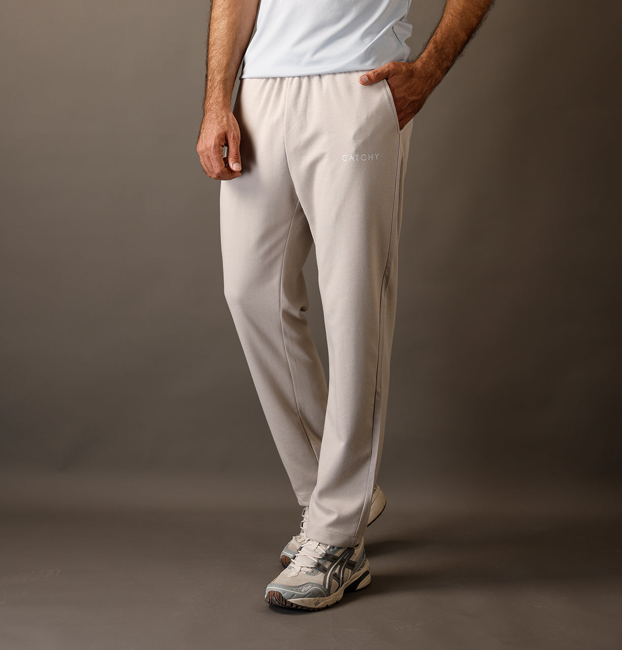 Moonstone White jogger Trouser